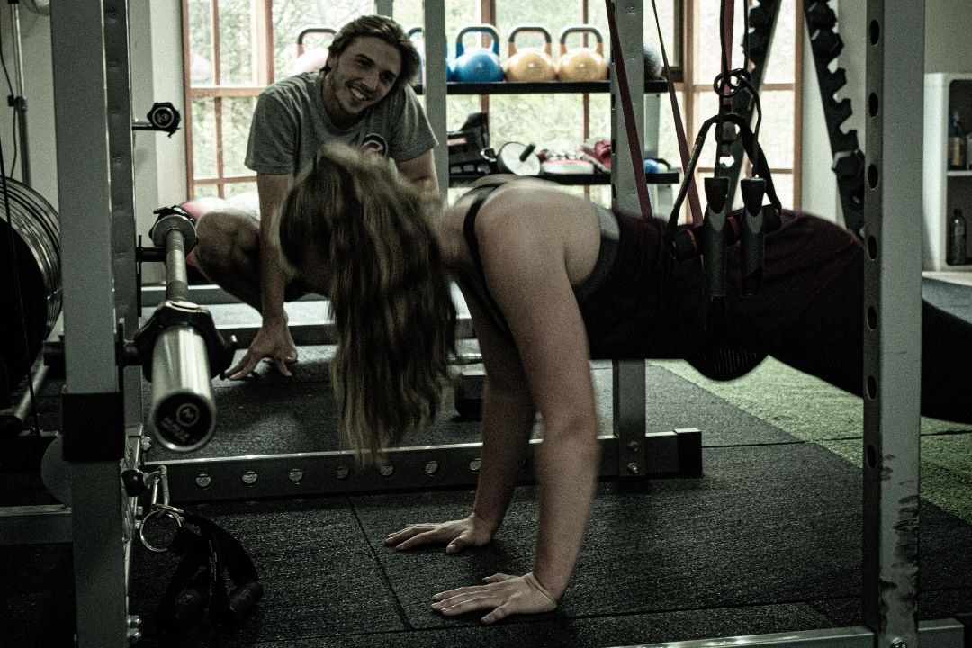 Joel Norton Training his personal fitness client